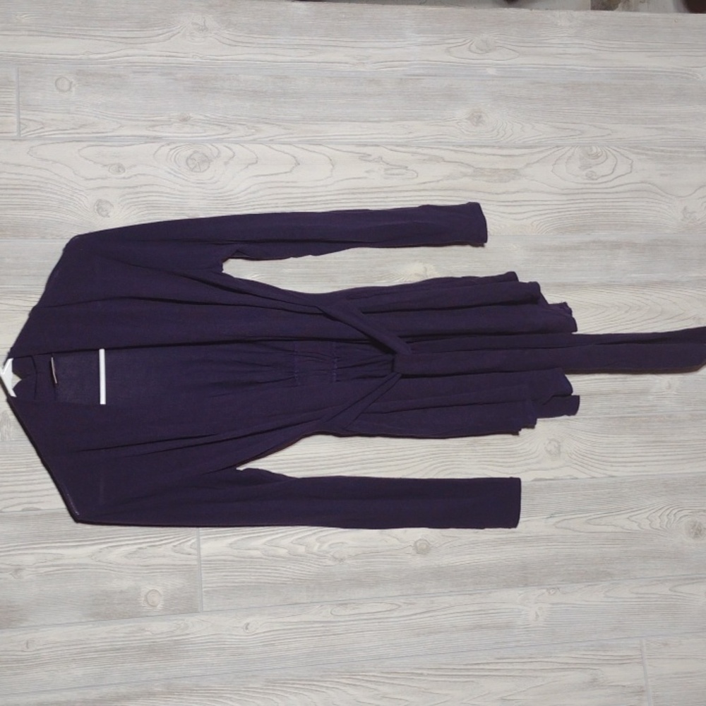 Pretty Good Long Purple Cardigan
